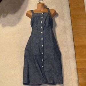 NWOT Madewell Denim Blue Button-Down Dress